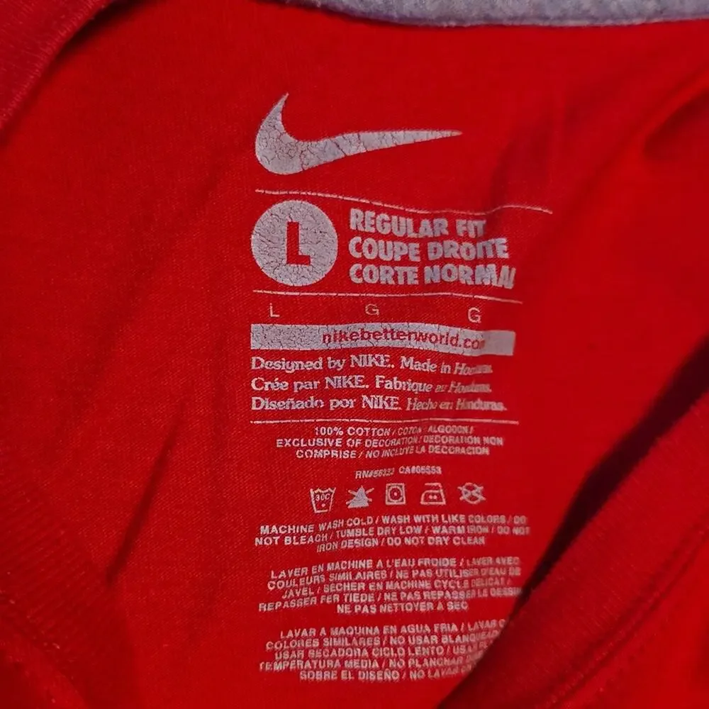 Nike Red Ohio State Buckeyes Brutus Buckeye Tee Shirt Adult Size Large